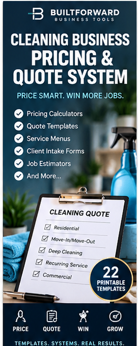 Cleaning Business Pricing & Quote System preview