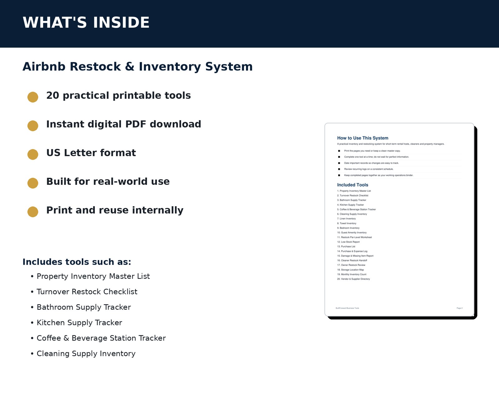Airbnb Restock & Inventory System — preview page 1
