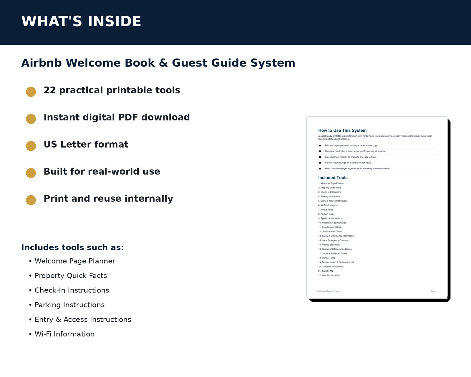 Airbnb Welcome Book & Guest Guide System — preview page 1