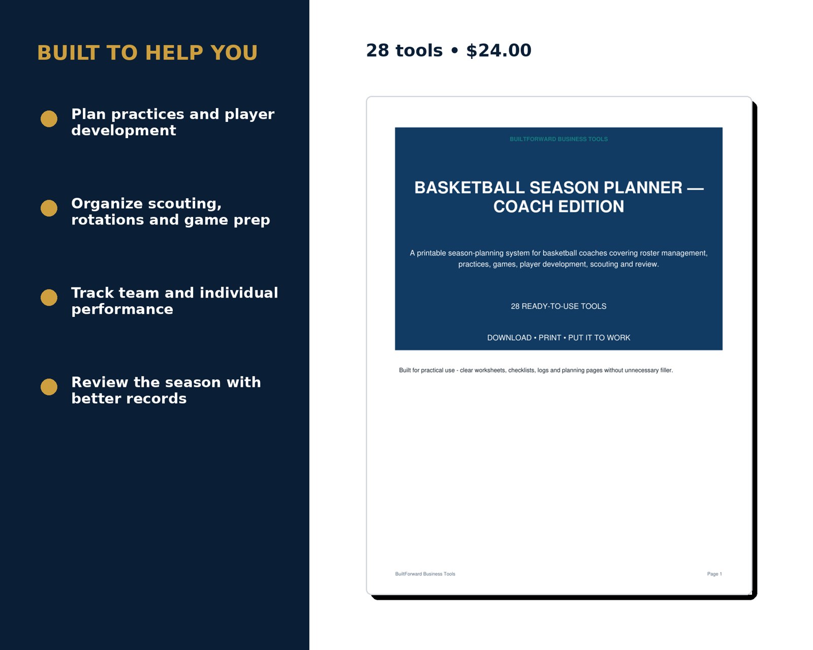 Basketball Season Planner — Coach Edition — preview page 3
