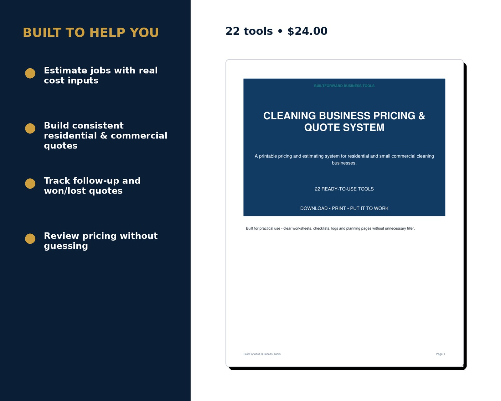 Cleaning Business Pricing & Quote System — preview page 3