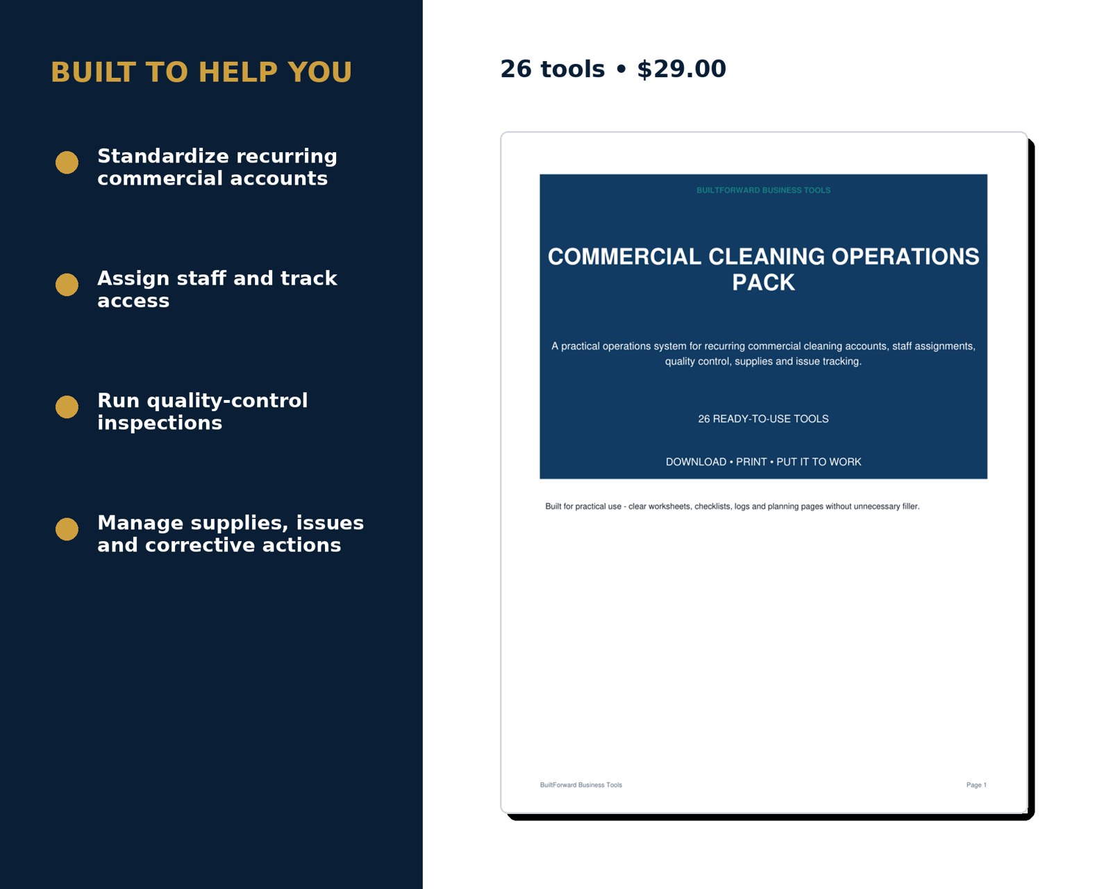 Commercial Cleaning Operations Pack — preview page 3